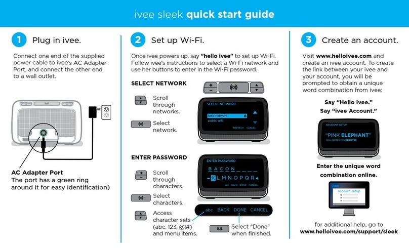 Ivee sleek quick start guide