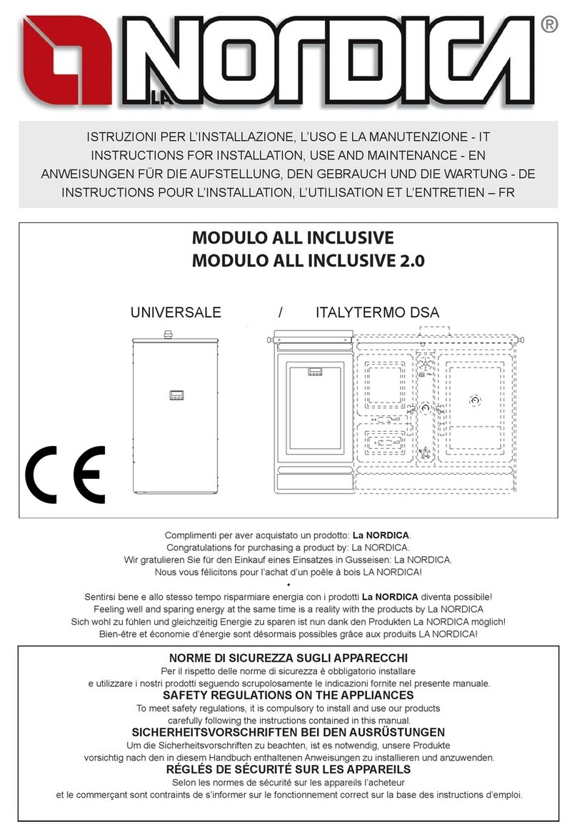 Nordica MODULO ALL INCLUSIVE Instructions for installation, use and maintenance Nordica MODULO ALL INCLUSIVE Instructions for installation, use and maintenance