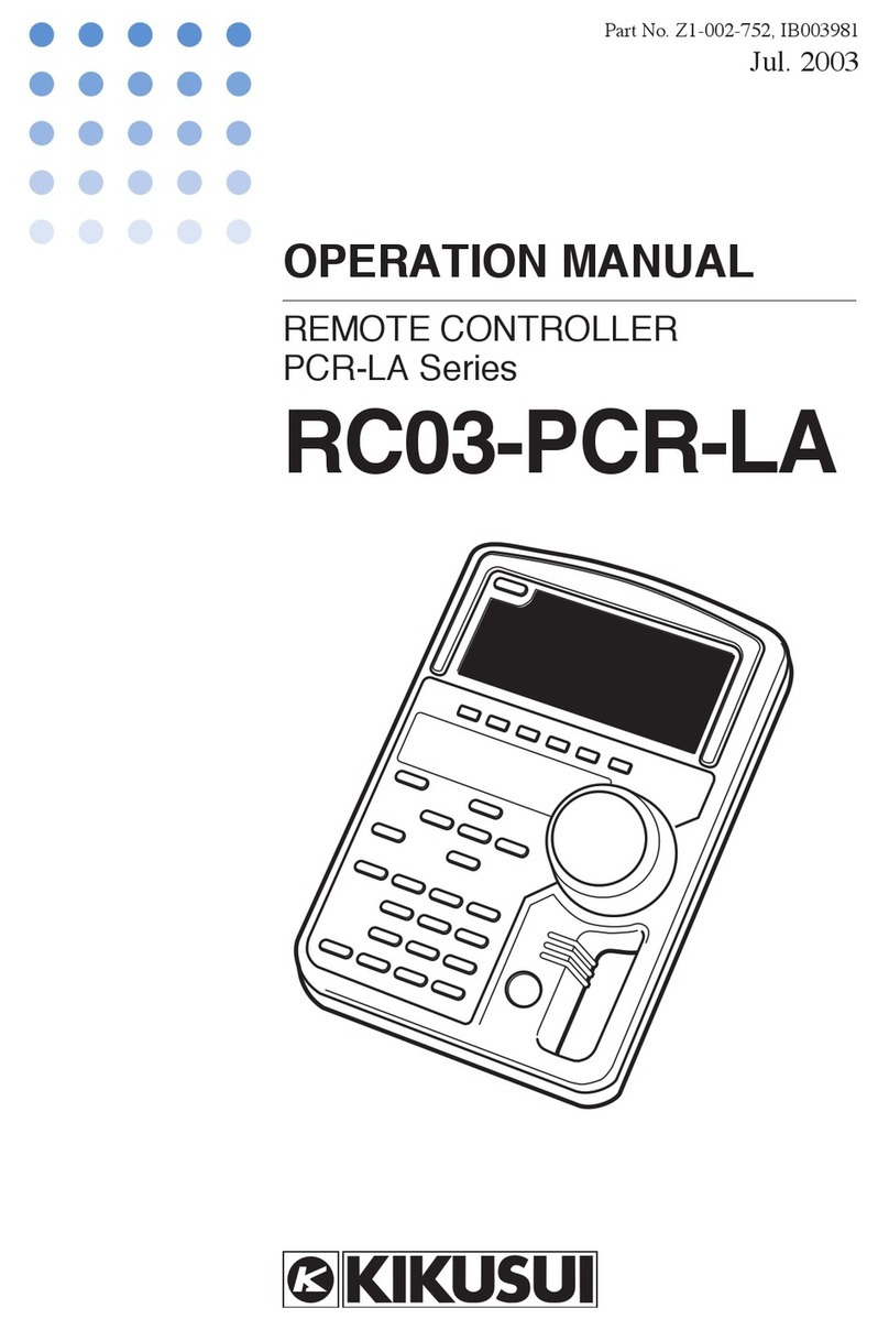 Kikusui PCR-LA Series Operation manual