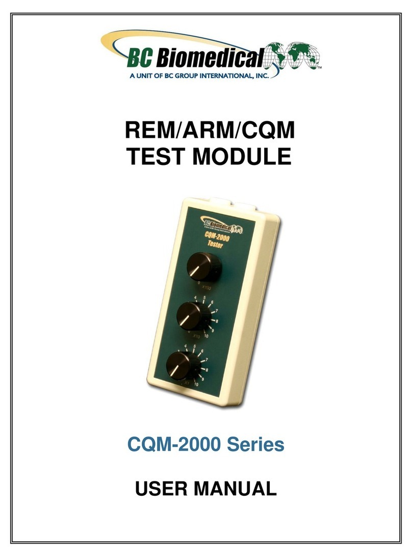 BC Biomedical CQM-2000 Series user manual