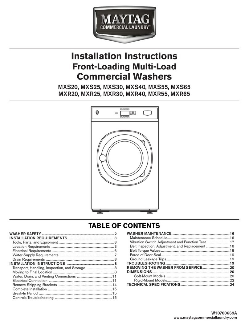 Maytag MXS20 installation instructions