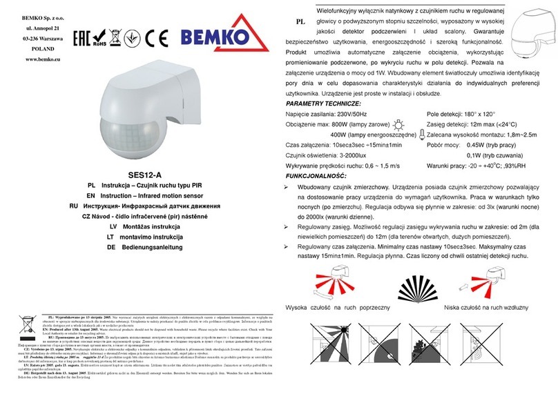 BEMKO SES12-A Instruction