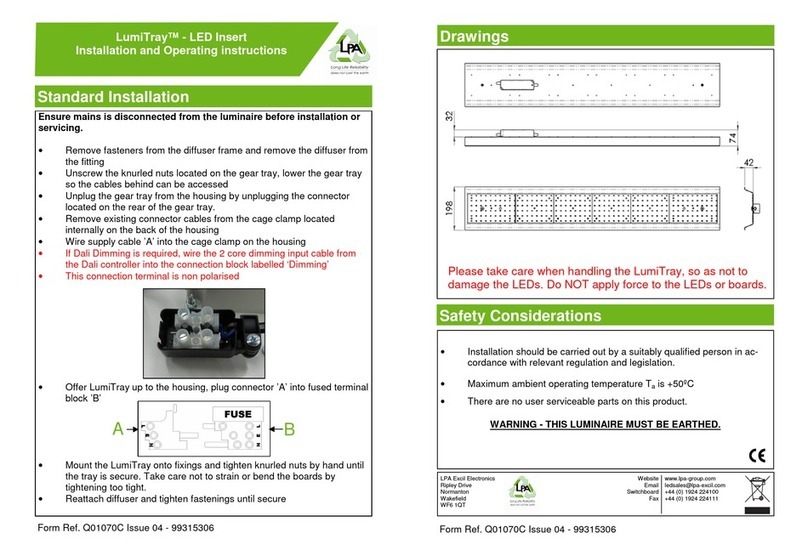 LPA LumiTray Installation and operating instructions