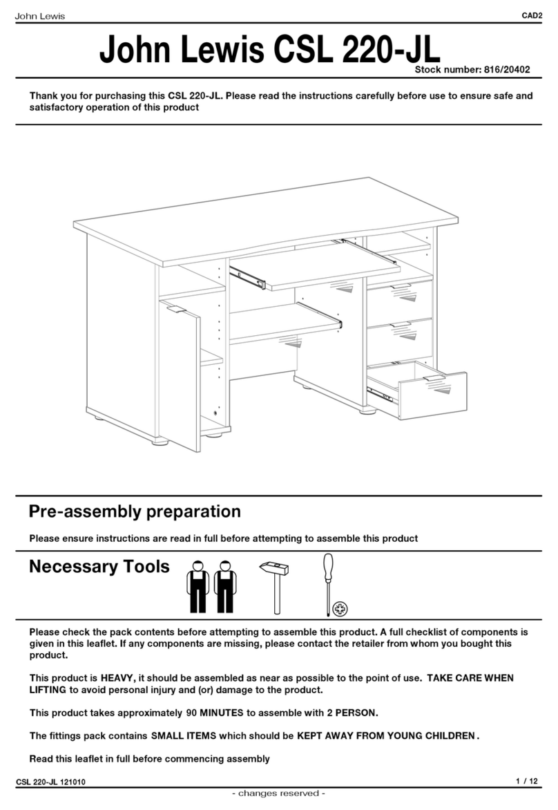 John Lewis CSL 220-JL Assembly manual
