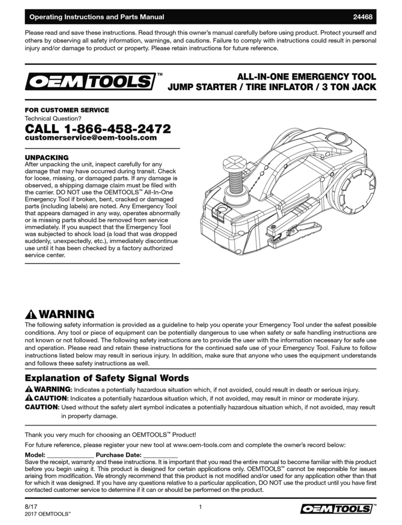 OEM Tools 24468 Service manual