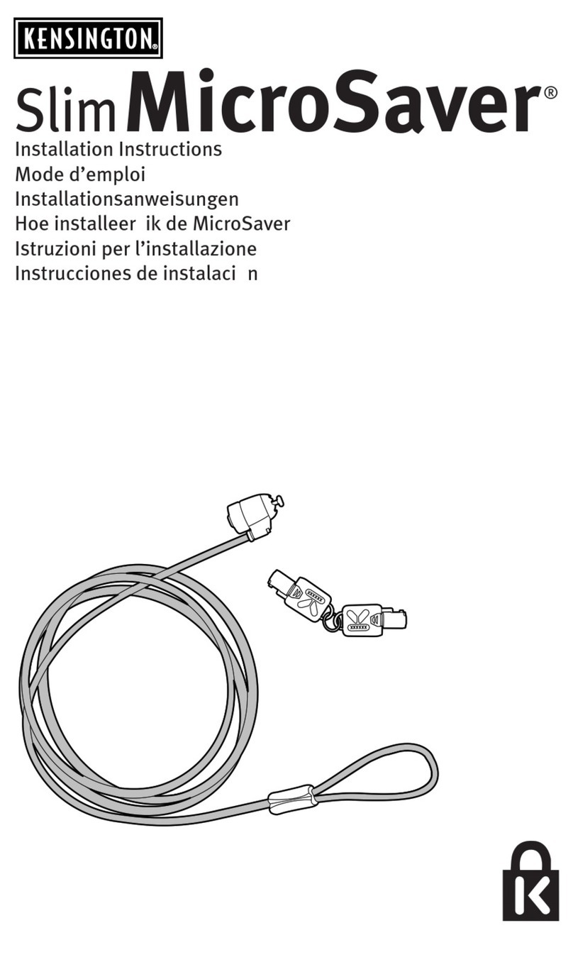 Kensington Slim MicroSaver installation instructions