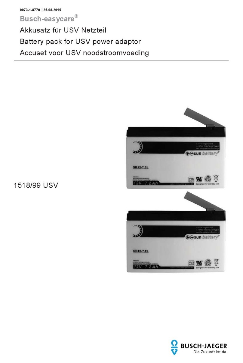 Busch-Jaeger Busch-easycare 1518/99 USV Technical manual