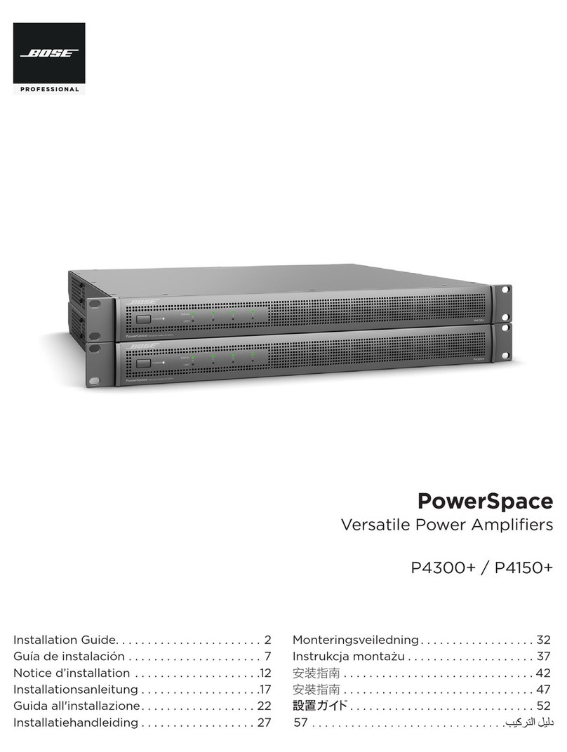 Bose Professional PowerSpace P4300+ installation guide