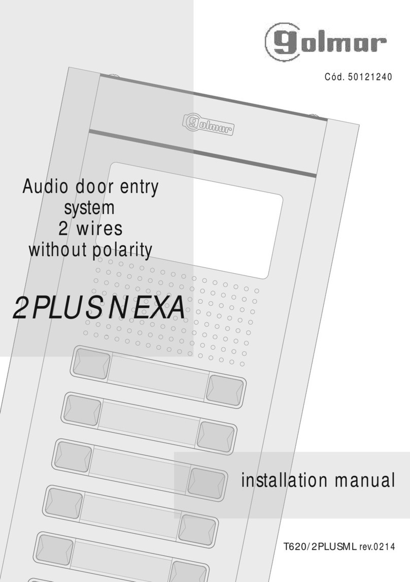 golmar EL620/2Plus installation manual