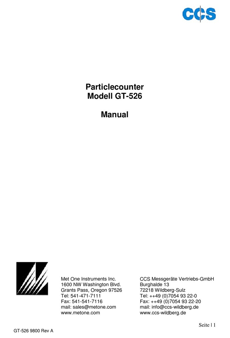 Met One Instruments GT-526 manual Met One Instruments GT-526 manual