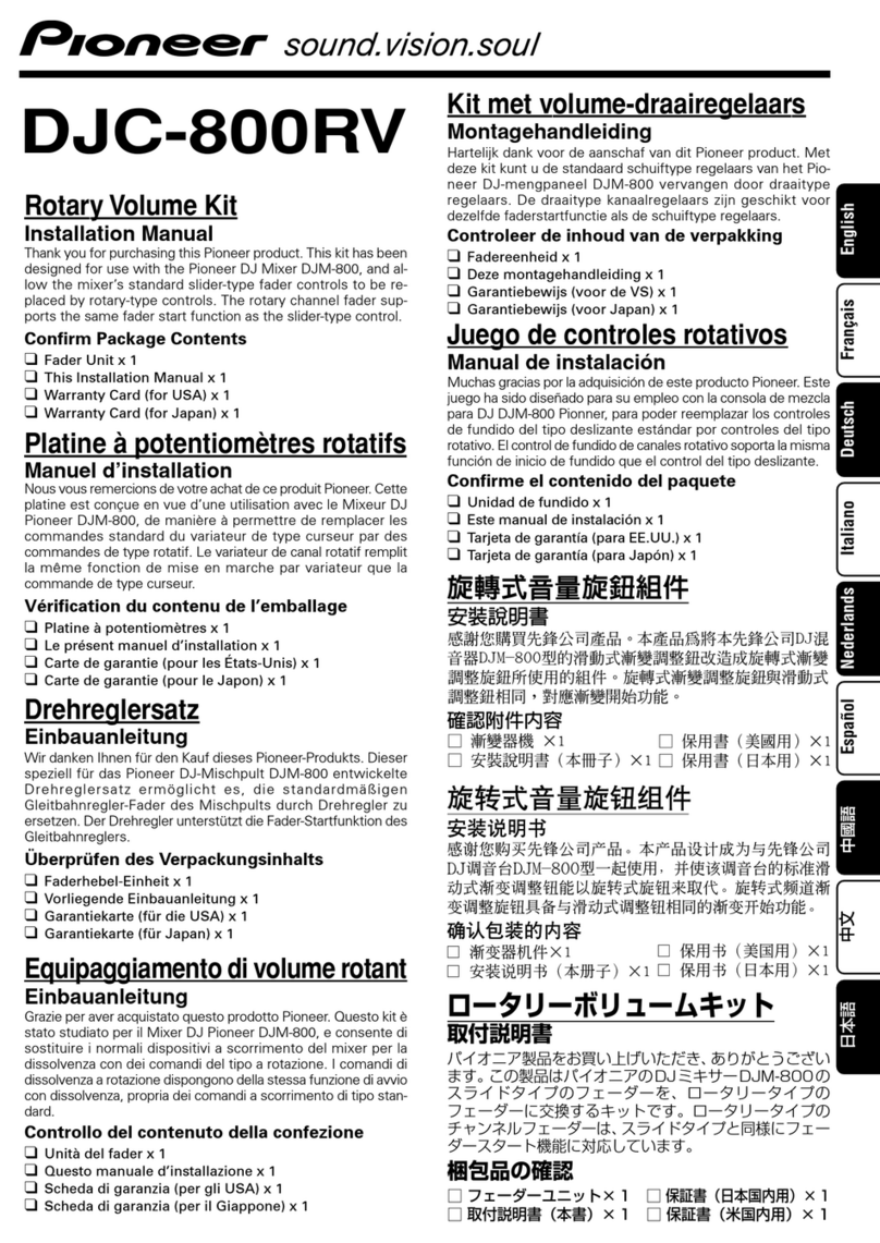 Pioneer DJC-800RV installation manual