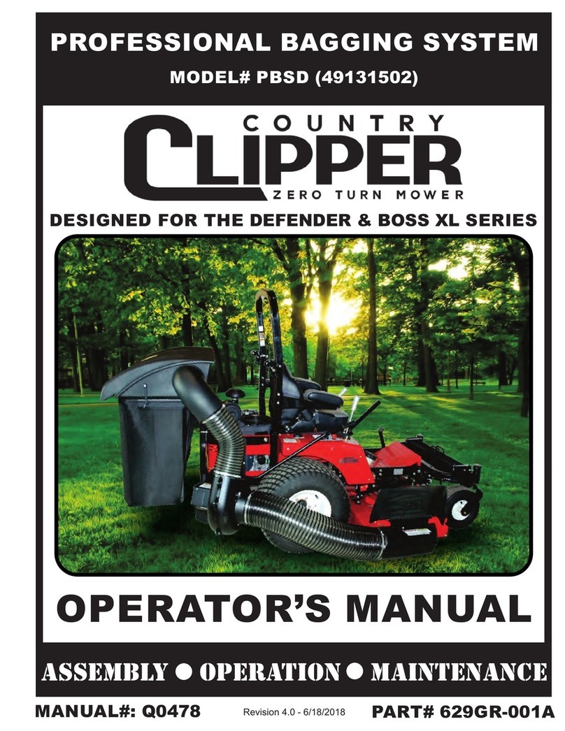 Country Clipper PBSD Operator's manual