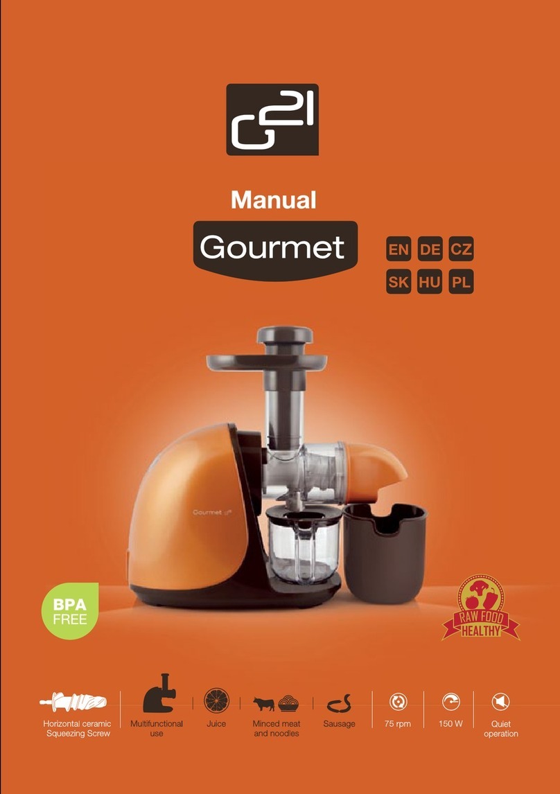 G21 Gourmet manual