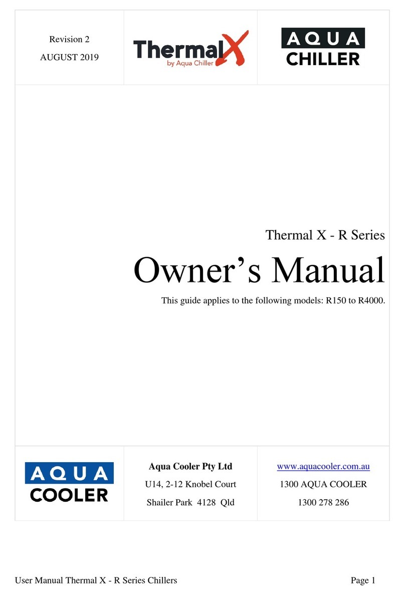 Aqua Thermal X R Series owner's manual