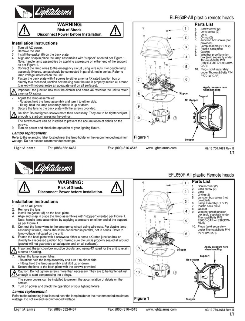 LightAlarms ELF650P installation instructions