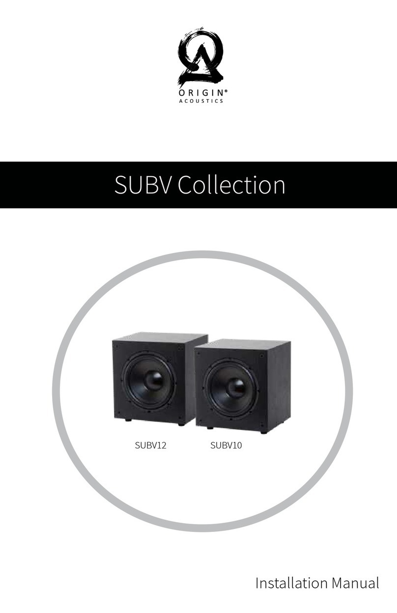 Origin Acoustics SUBV10 installation manual