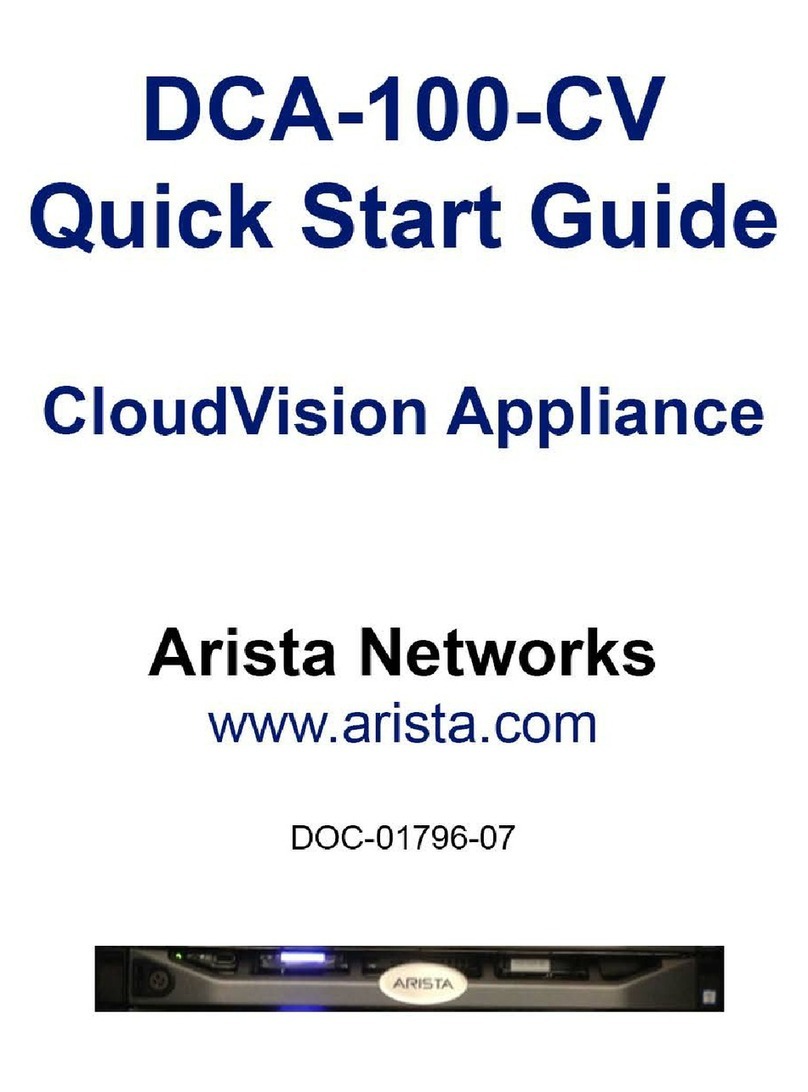 Arista CloudVision DCA-100-CV quick start guide