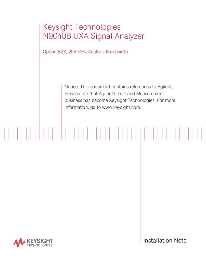 Keysight Technologies N9040B Installation and operation manual