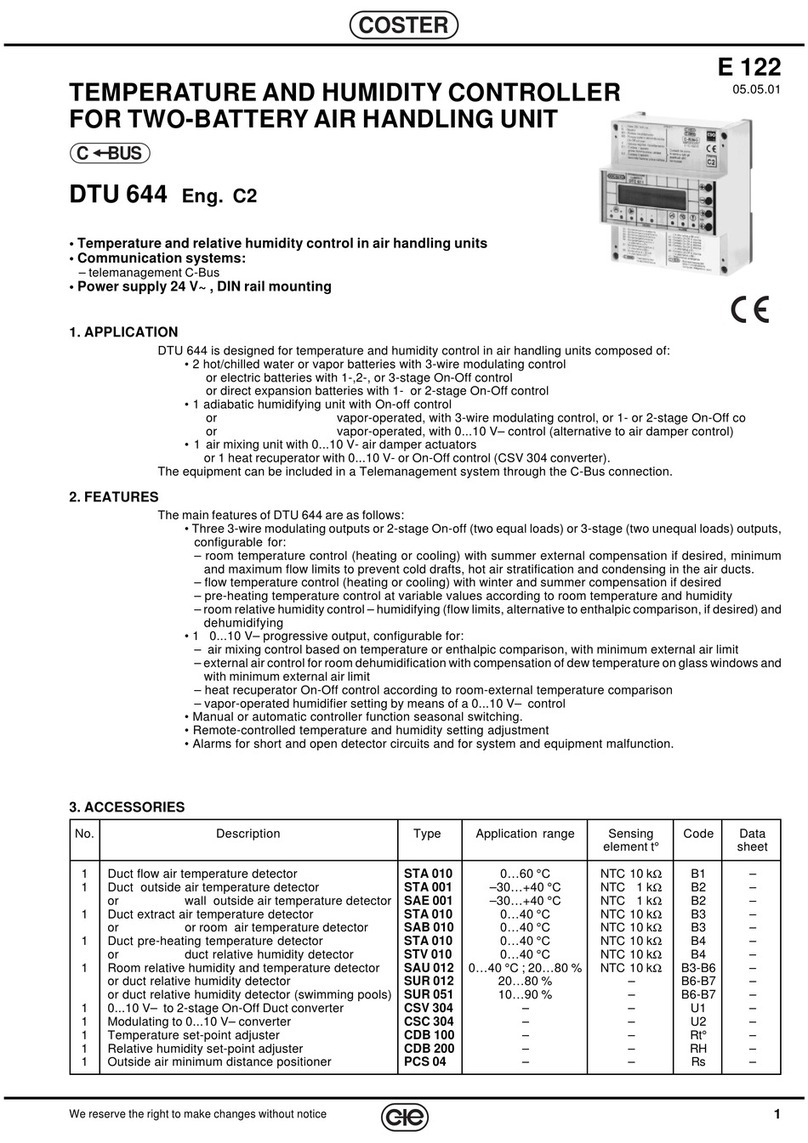 Coster DTU 644 User manual