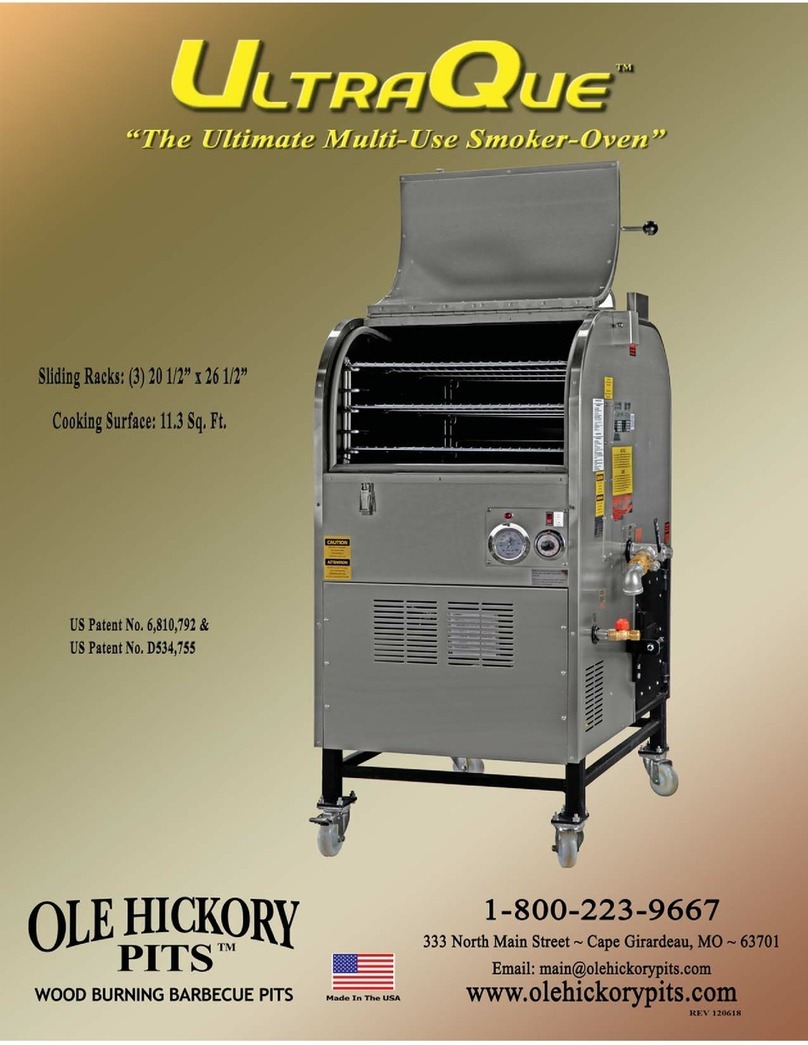 Ole Hickory Pits UltraQue Installation & operating instructions