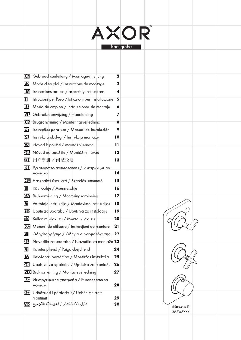 Hans Grohe AXOR Citterio E 36701180 Instructions for use/assembly instructions Hans Grohe AXOR Citterio E 36701180 Instructions for use/assembly instructions