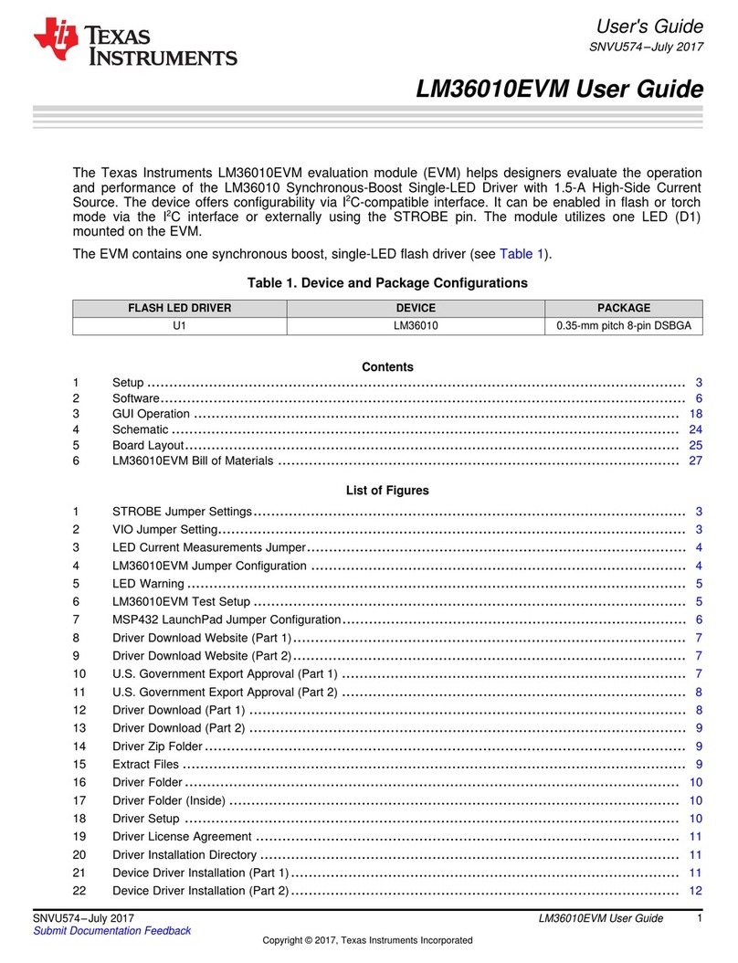 Texas Instruments LM36010EVM User manual