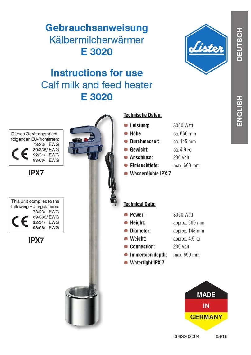 Lister E 3020 Instructions for use