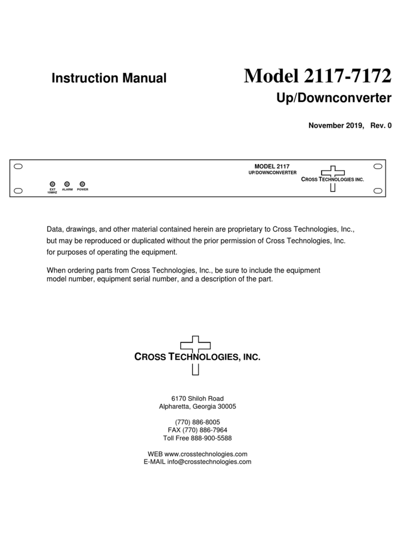 Cross Technologies 2117-7172 User manual Cross Technologies 2117-7172 User manual