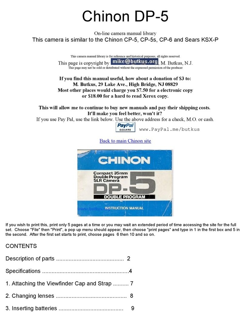 CHINON DP-5 instruction manual