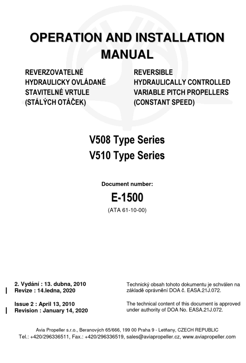 Avia Propeller V508 Series Operation and installation manual
