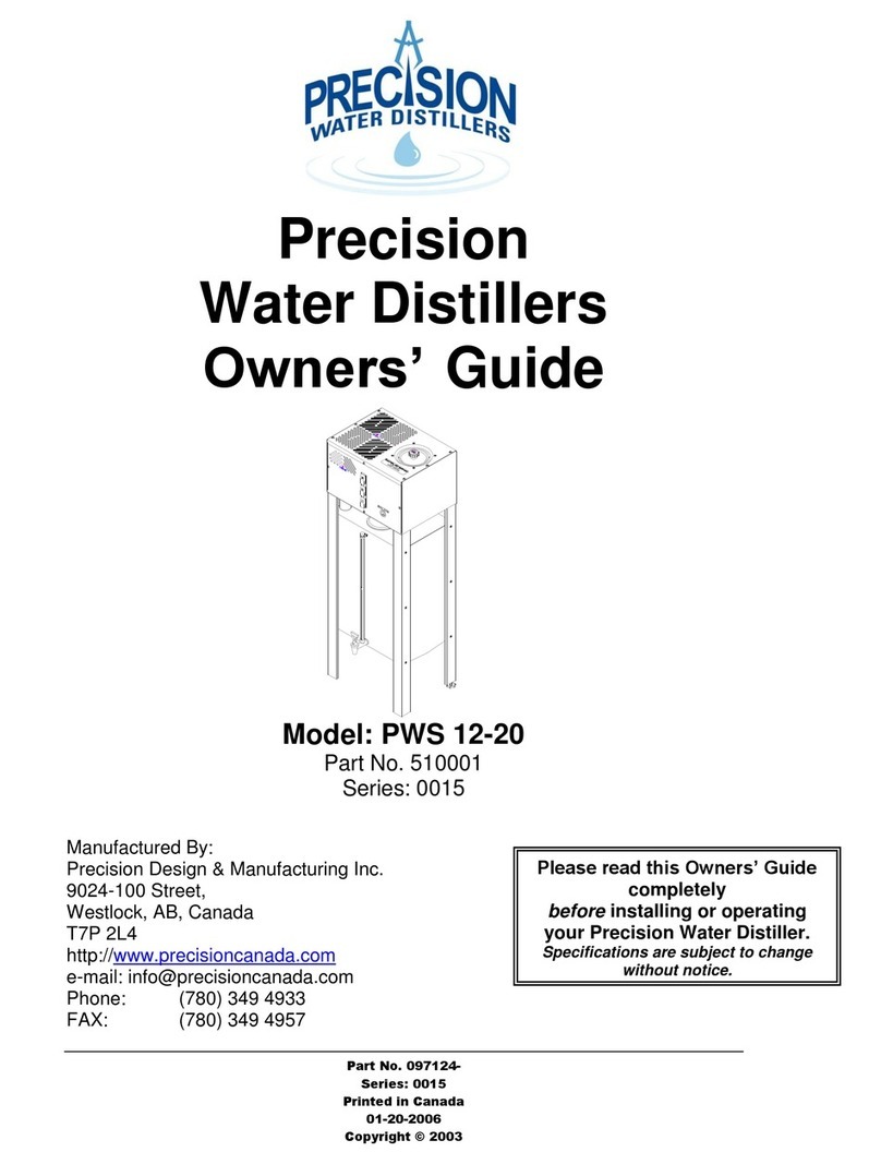 Precision Water Distillers PWS 12-20 owner's guide