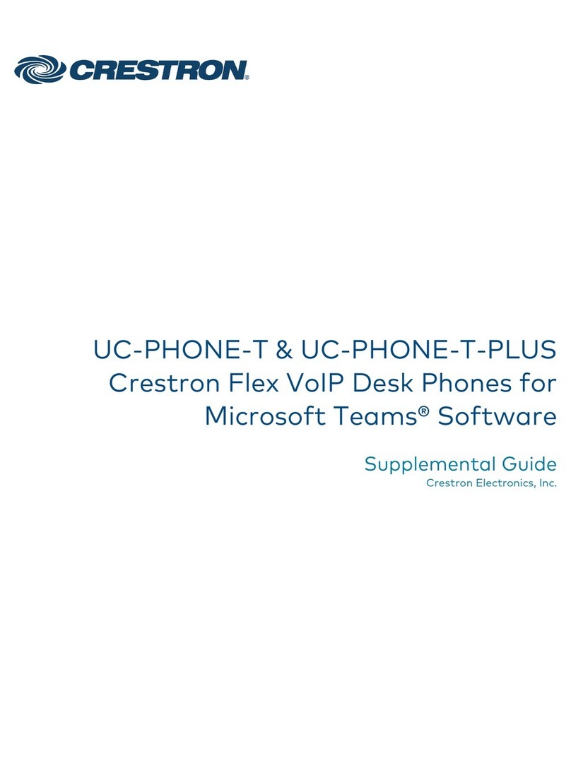 Crestron UC-PHONE-T Supplemental guide