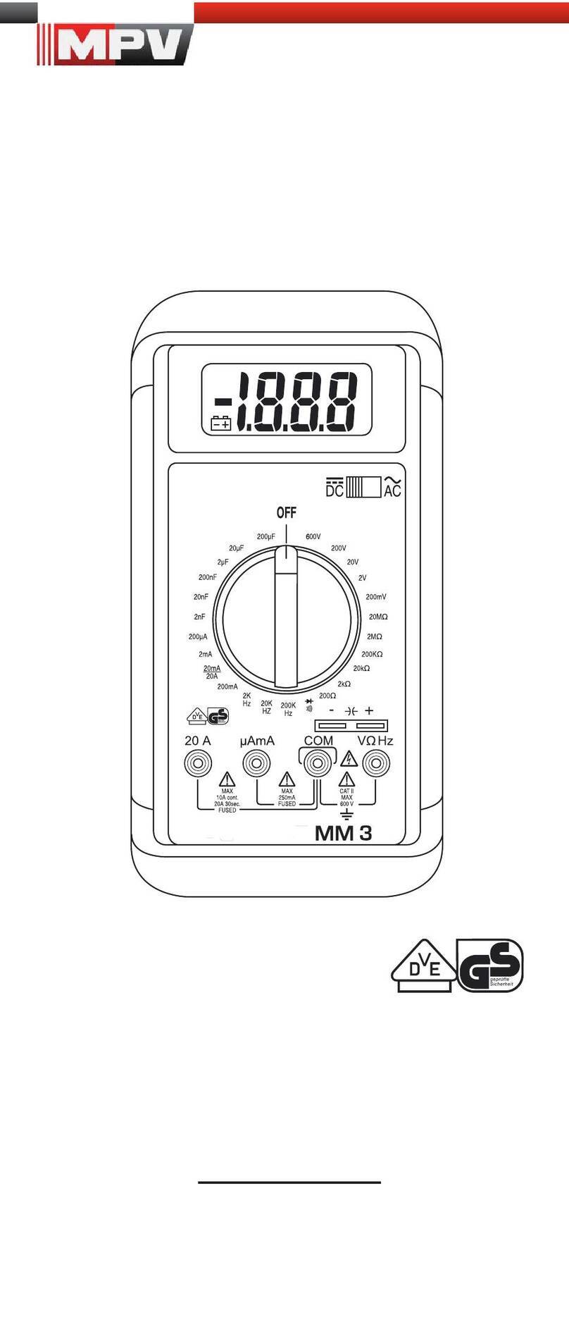MPV MN 3 manual
