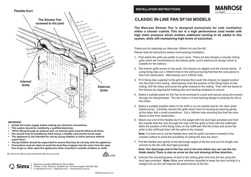SImx Manrose SF150 User manual