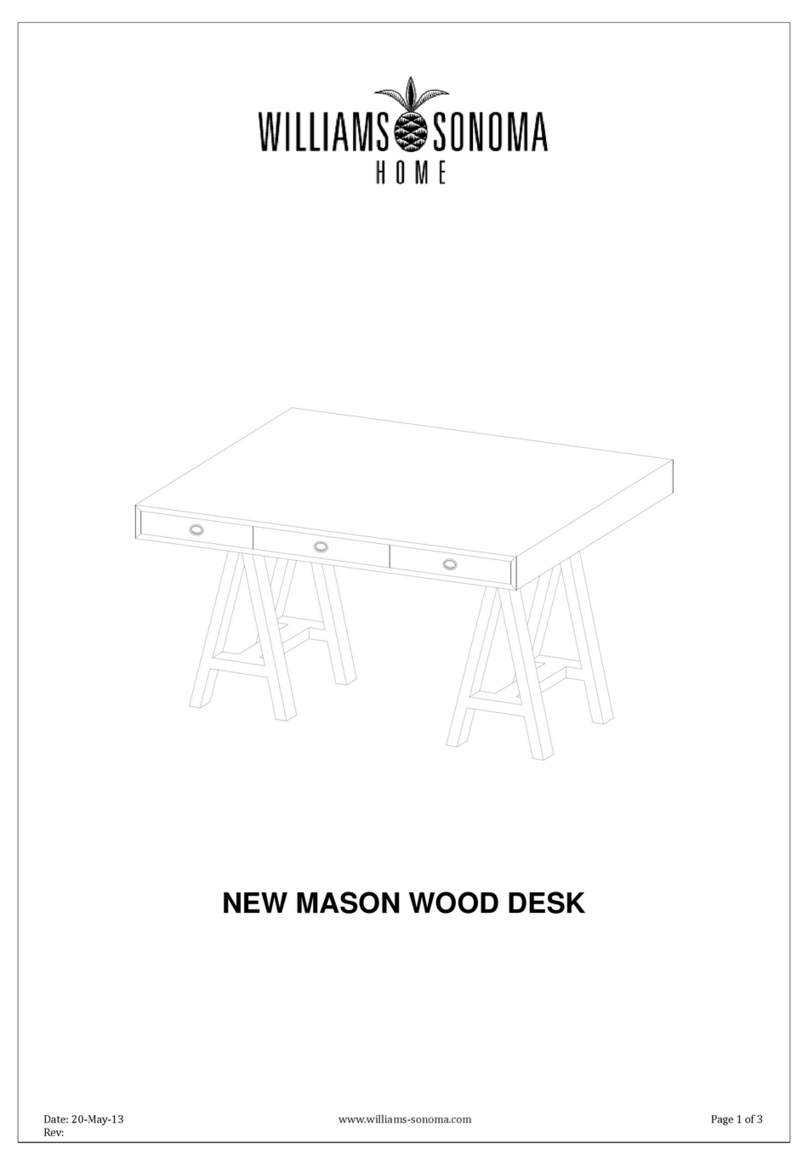 Williams-Sonoma NEW MASON WOOD DESK User manual