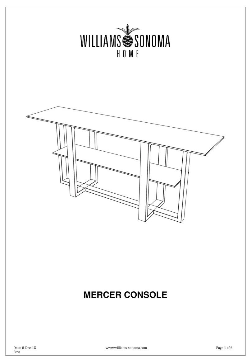 Williams-Sonoma MERCER CONSOLE User manual Williams-Sonoma MERCER CONSOLE User manual
