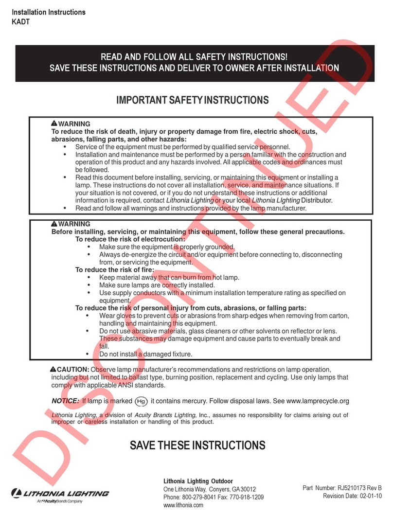 Acuity Brands Lithonia Lighting KADT installation instructions