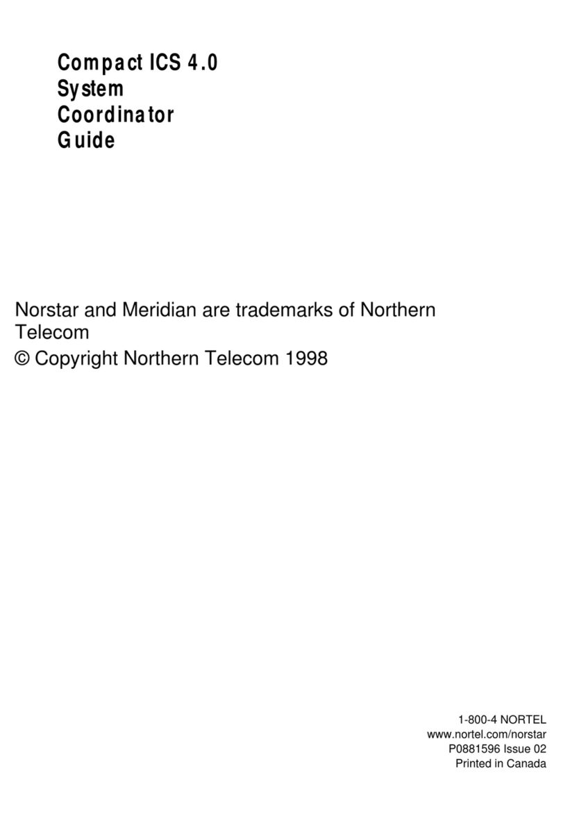 Northern Telecom Compact ICS 4.0 User manual