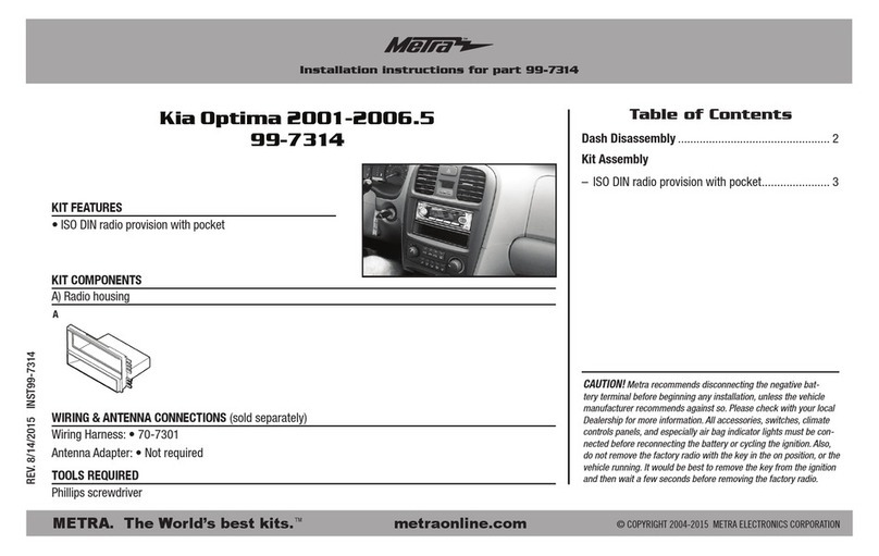 Metra Electronics 99-7314 User manual