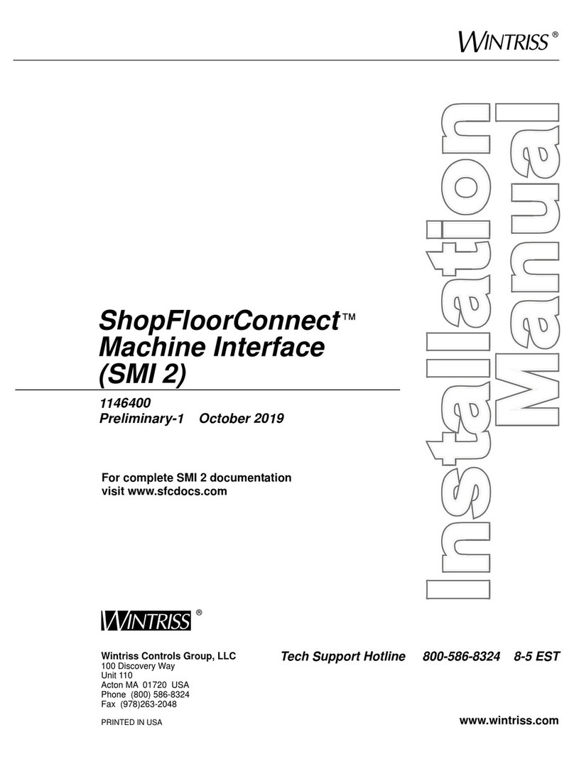 Wintriss ShopFloorConnect SMI 2 installation manual
