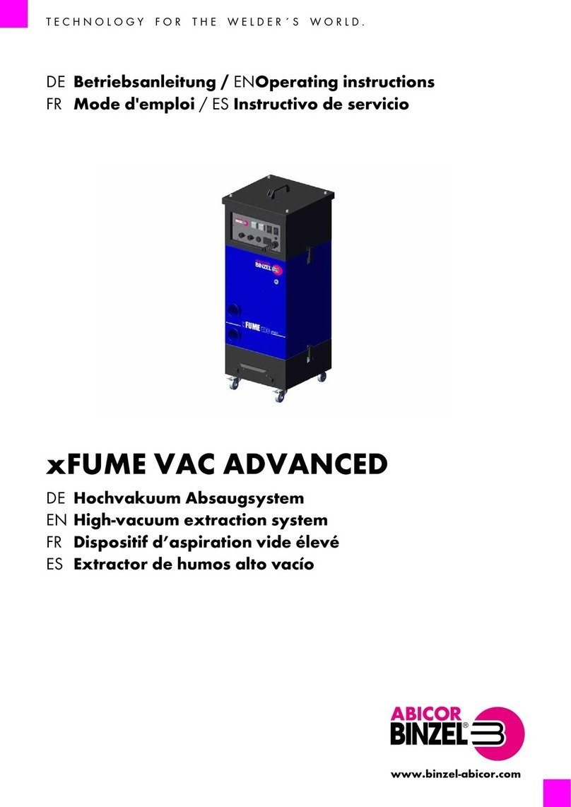 Abicor Binzel xFUME VAC ADVANCED operating instructions
