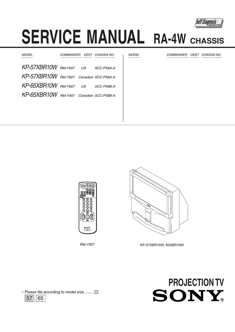 Sony KP-57XBR10W - 57" Projection Tv User manual
