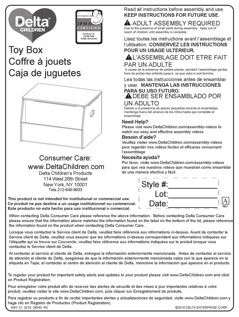 Delta Children Toy Box manual Delta Children Toy Box manual