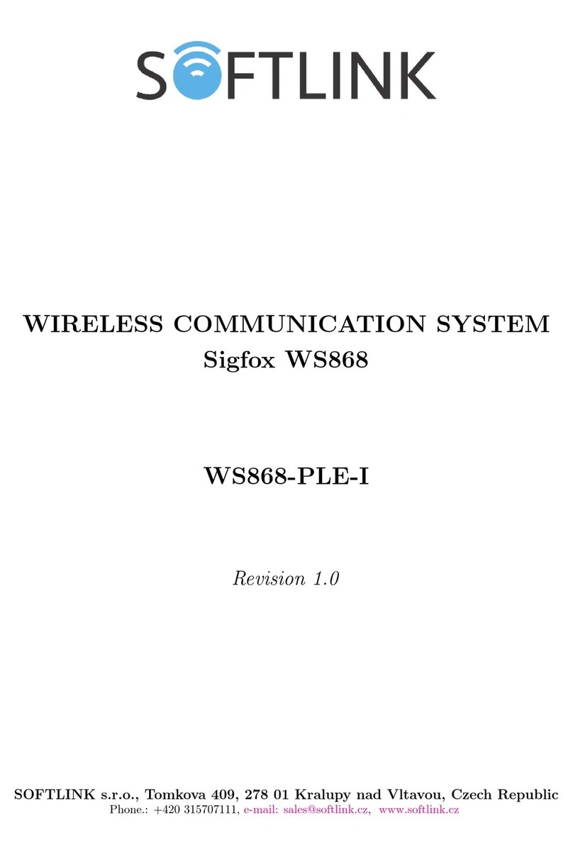 SOFTLINK Sigfox WS868-PLE-I User manual