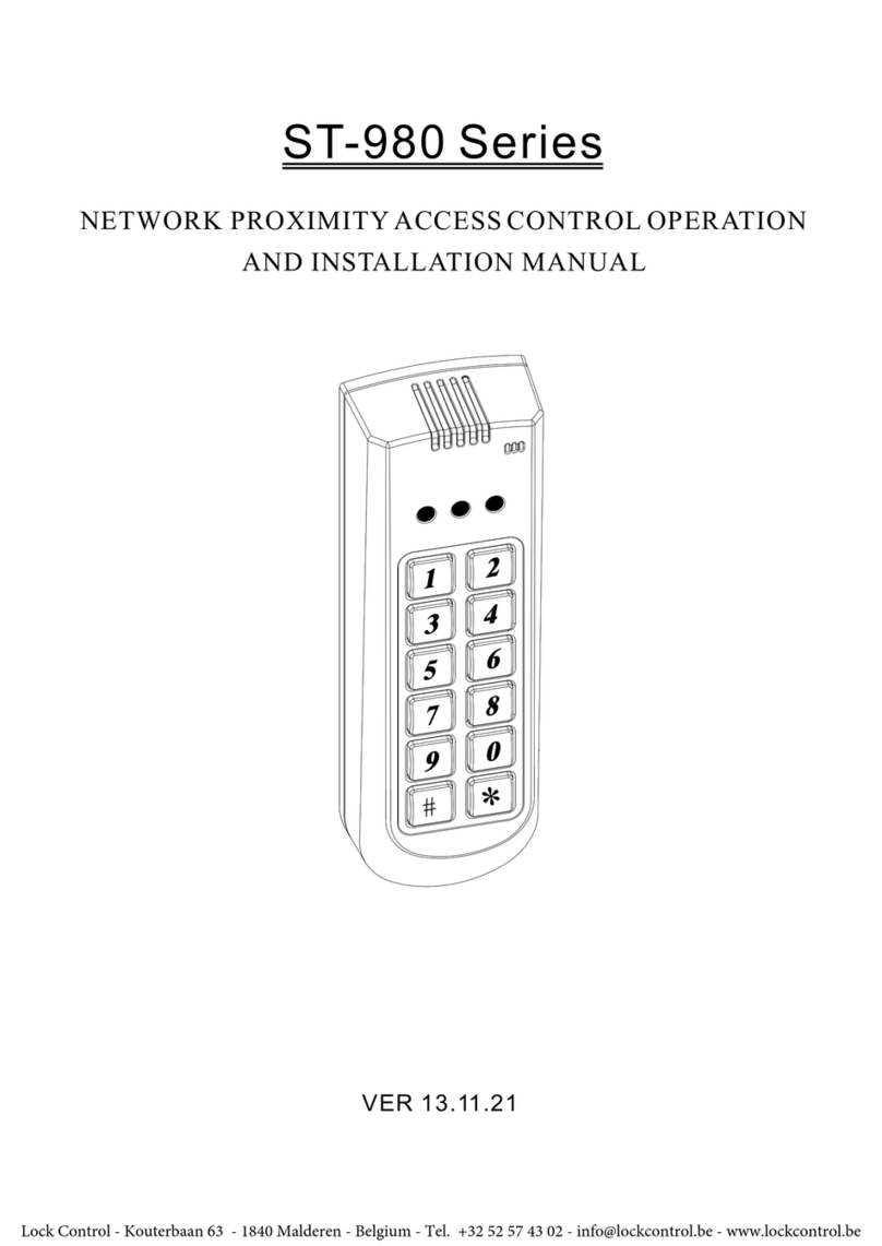 Lock Control ST-980 Series Operation and installation manual Lock Control ST-980 Series Operation and installation manual