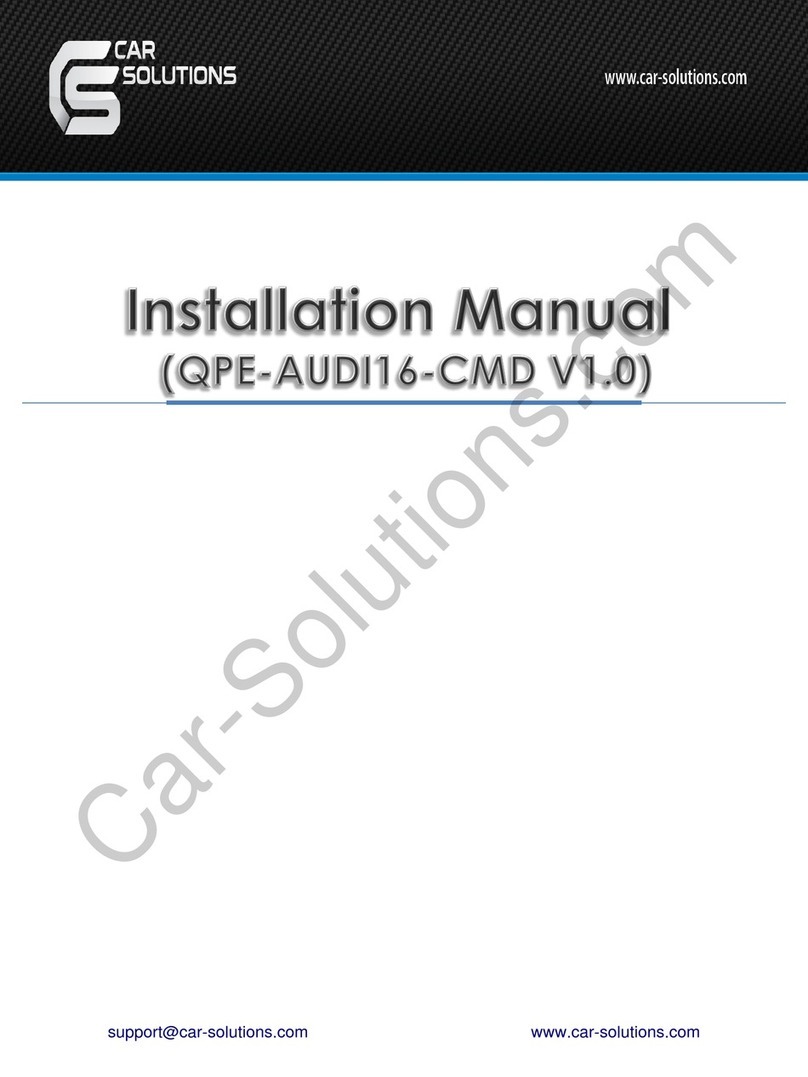 Car Solutions QPE-AUDI16-CMD User manual Car Solutions QPE-AUDI16-CMD User manual