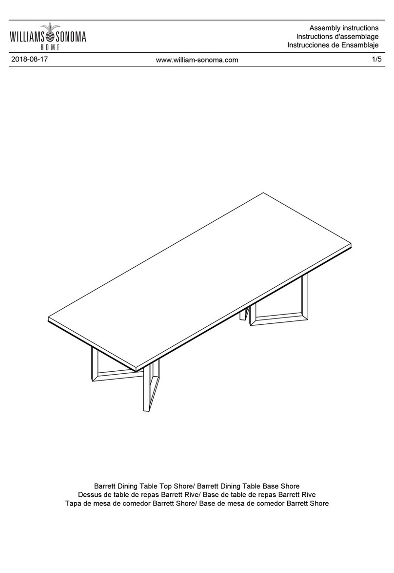 Williams-Sonoma Barrett Dining Table Top Shore User manual Williams-Sonoma Barrett Dining Table Top Shore User manual