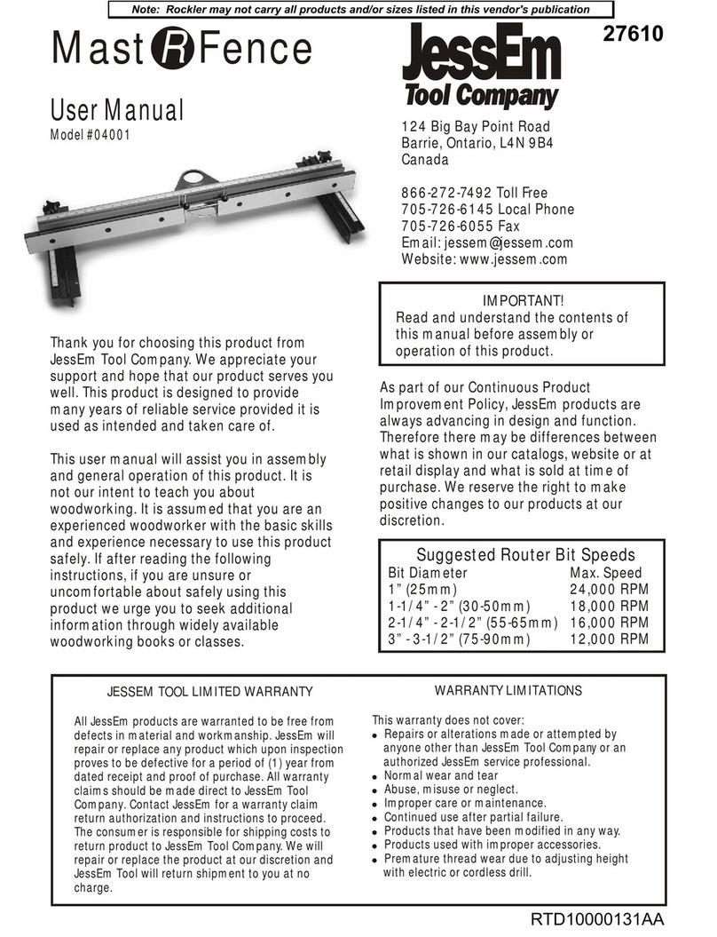 JessEm MAST-R-FENCE User manual