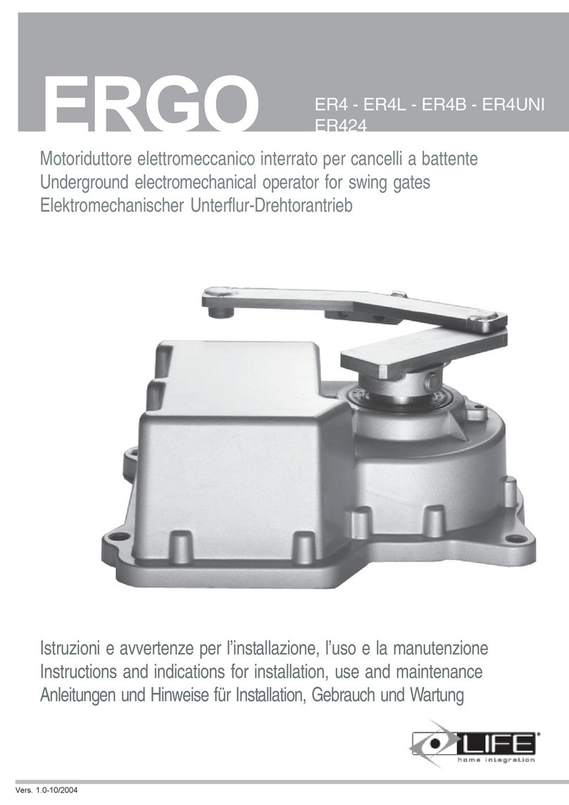 LIFE home integration ERGO ER4 Instructions for installation, use and maintenance LIFE home integration ERGO ER4 Instructions for installation, use and maintenance