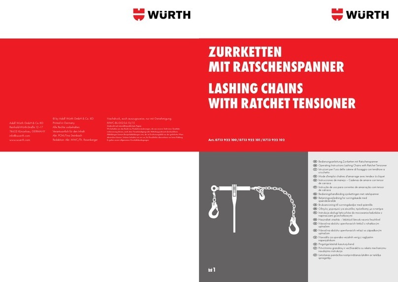 Würth 0713 922 100 operating instructions